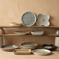 Retro Japanese Round Ceramic Pasta Plate Nordic Tableware